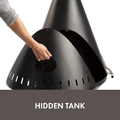 COH-600 Propane Fire Pit, Patio Heater with Tip-Over Safety Switch, 8 lbs. Lava Rocks Included, 31" x 31" x 48"