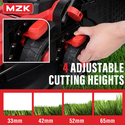 MZK 20V 13" Cordless Electric Lawn Mower with Grass Bag