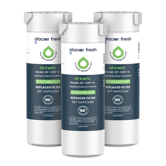 GLACIER FRESH Water Filter Compatible with GE XWFE - Pack of 3
