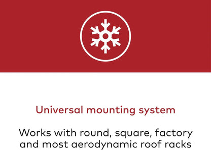 Yakima, PowderHound 6 Ski & Snowboard Mount, Fits Up to 6 Pairs of Skis or 4 Snowboards, Rides Quietly, Fits Most Roof Racks, Black