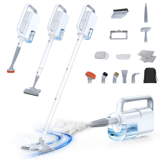 LABIGO 10-in-1 Steam Mop with Handheld Steamer & 3 Levels