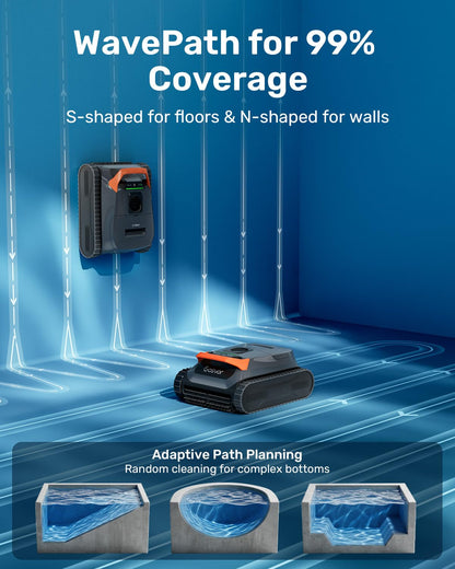 GOSVOR LiteVac G1 Pool Vacuum - Wall, Waterline & Smart Navigation