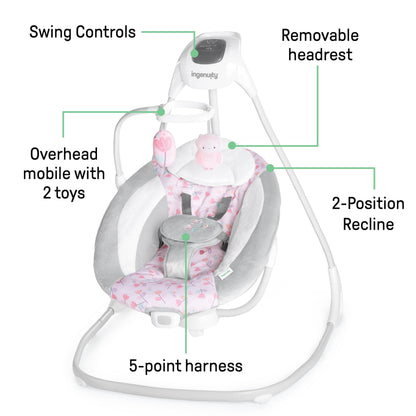 INGENUITY SimpleComfort 6-Speed Multi-Direction Baby Swing