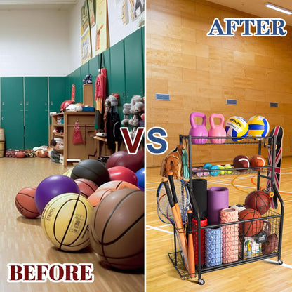 MYTHINGLOGIC Garage Ball Storage Organizer for Sports Equipment