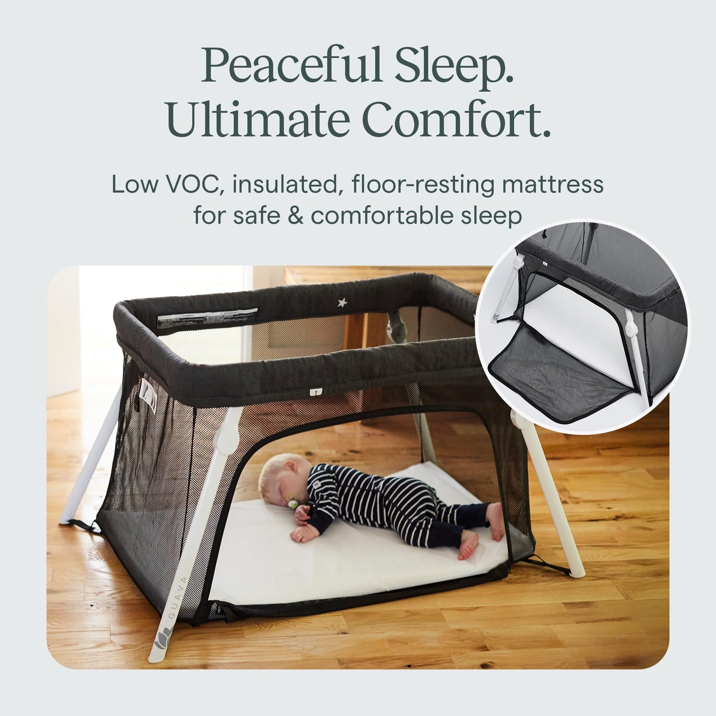 GUAVA FAMILY Travel Crib - Portable Baby Bed with Backpack Design