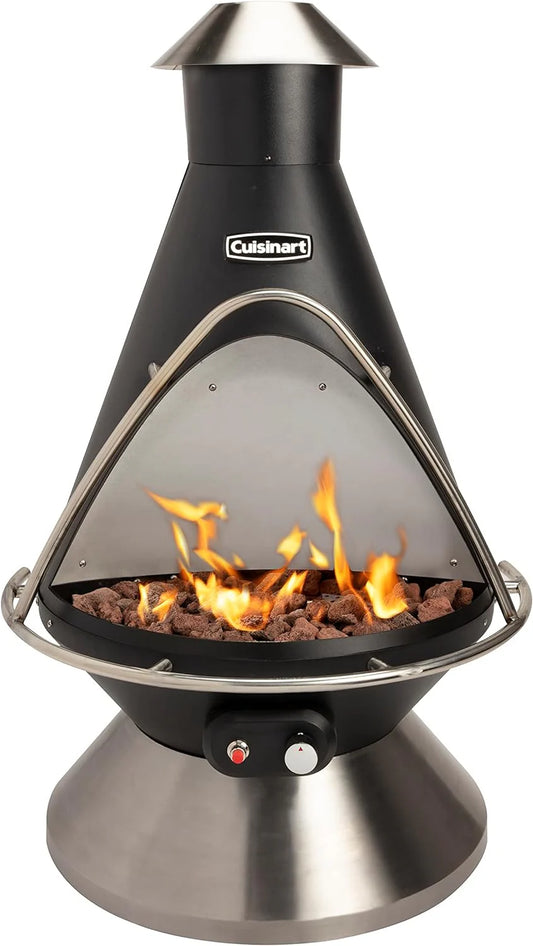 COH-600 Propane Fire Pit, Patio Heater with Tip-Over Safety Switch, 8 lbs. Lava Rocks Included, 31" x 31" x 48"