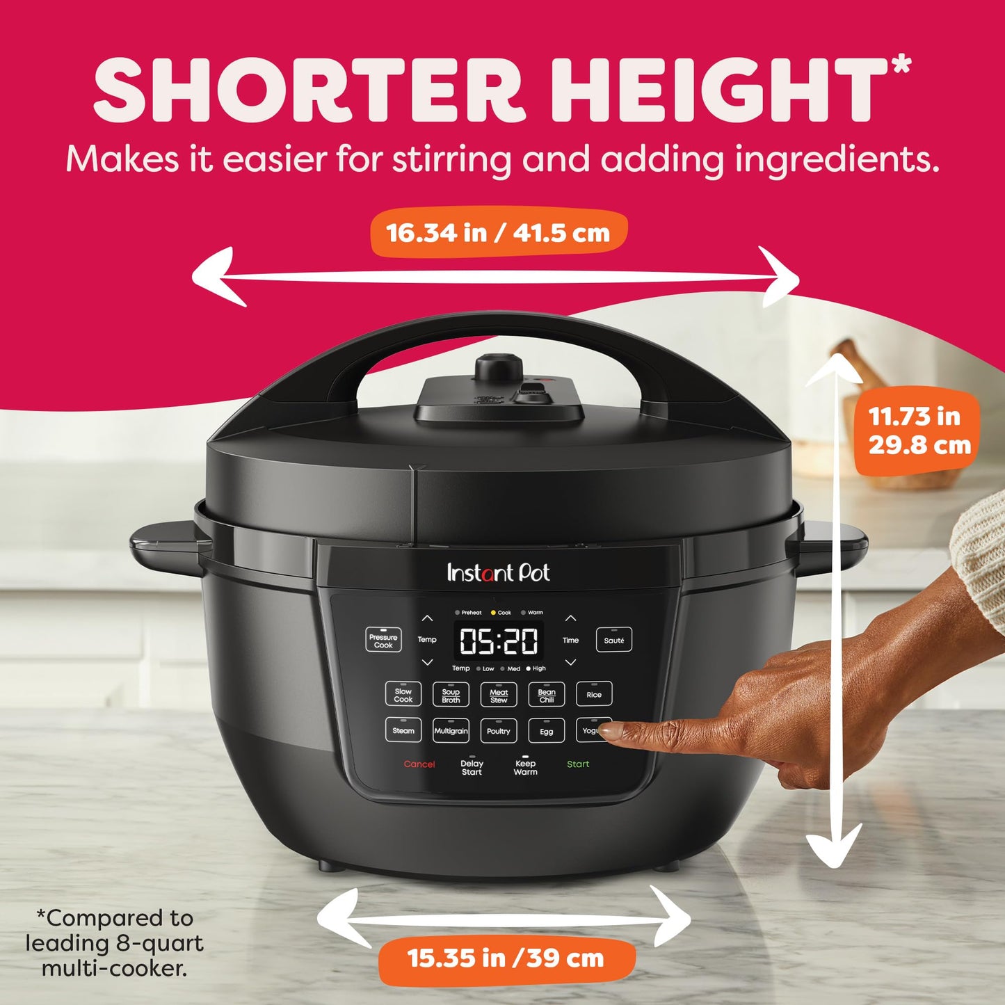 INSTANT POT 7.5QT RIO Wide 7-in-1 Electric Multi-Cooker
