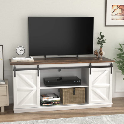 JUMMICO TV Stand for 65 Inch TV with Storage Cabinets