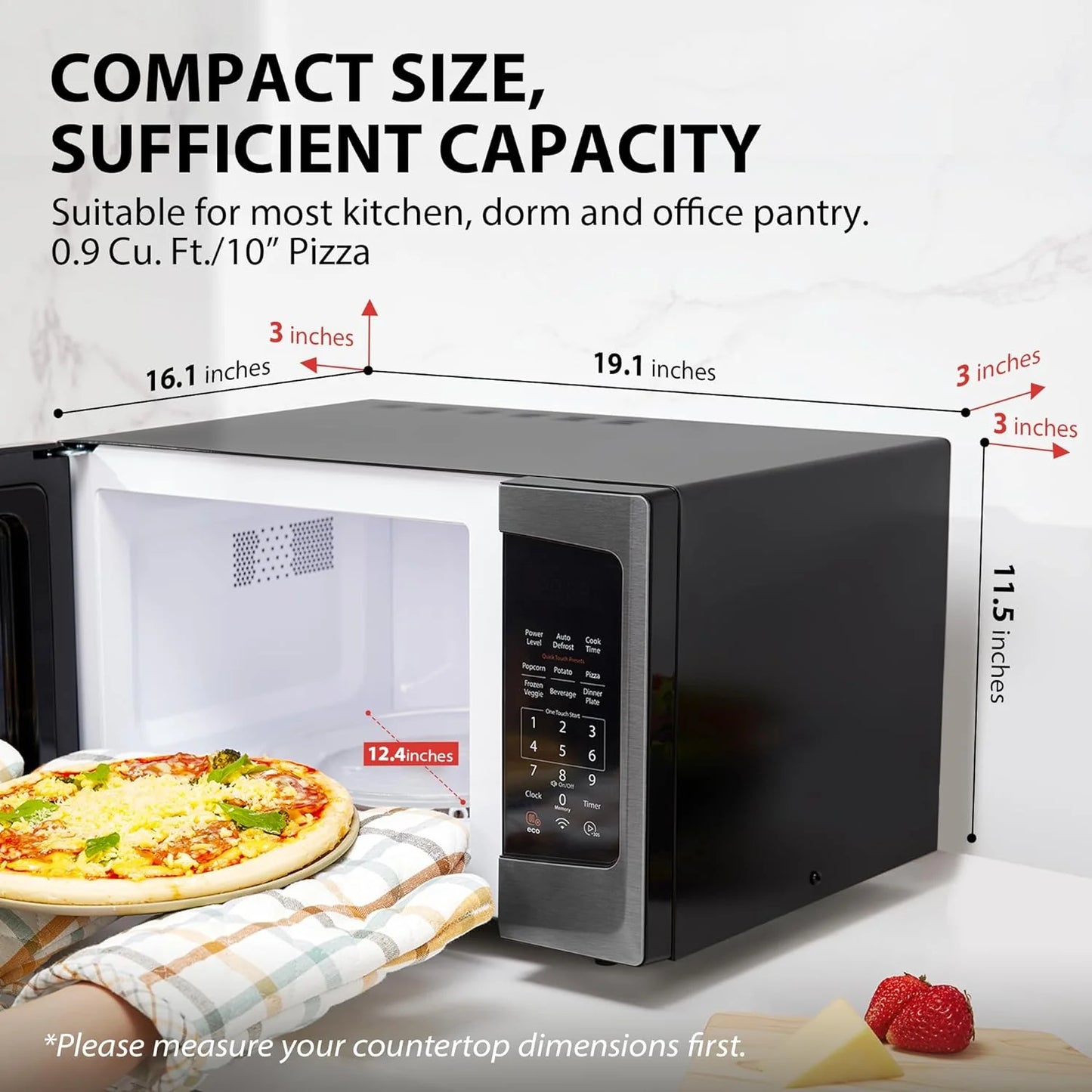 TOSHIBA 4-in-1 ML-EC42P(SS) Countertop Microwave Oven, Smart Sensor, Convection, Air Fryer Combo, Mute Function, Position Memory 13.6" Turntable, 1.5 Cu Ft, 1000W, Silver