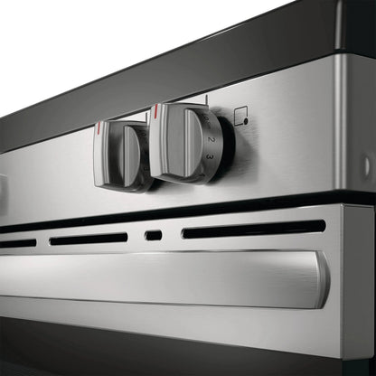 Frigidaire 30-in Glass Top 5 Burners 5.3-cu ft Steam Cleaning Freestanding Electric Range (EasyCare Stainless Steel)