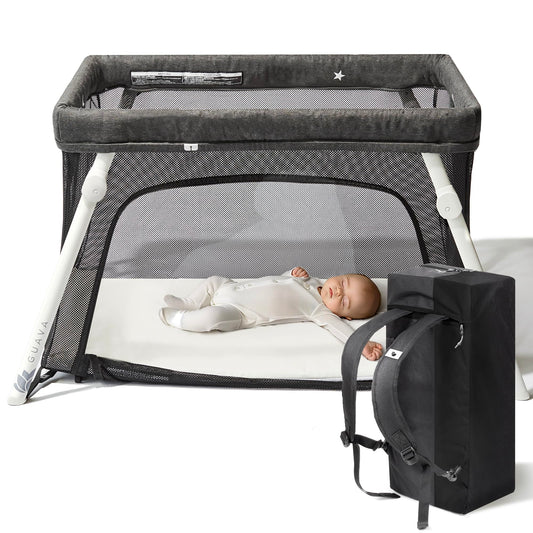 GUAVA FAMILY Travel Crib - Portable Baby Bed with Backpack Design