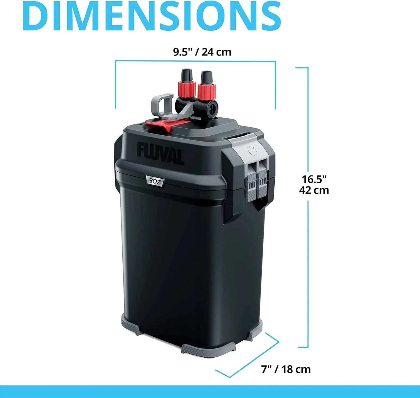 Perfomance Canister Filter - for Aquariums Up to 100 Gallons - Aquarium Canister Filter