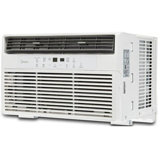 Midea 8,000 BTU 115V Smart Window Air Conditioner with ComfortSense Remote, White, Maw08s1wwt