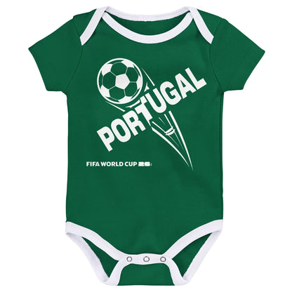 FIFA World Cup 2026™ Portugal Onesie 3 Pack - Infant