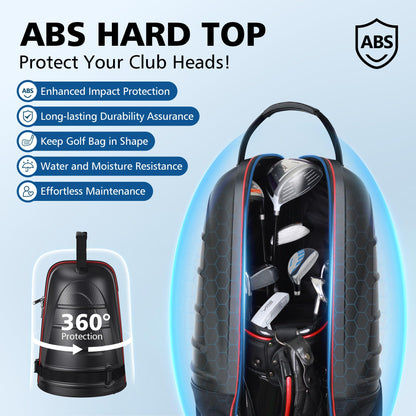 MOJEST Golf Travel Bags with Wheels, Hard Case, 1680D Oxford