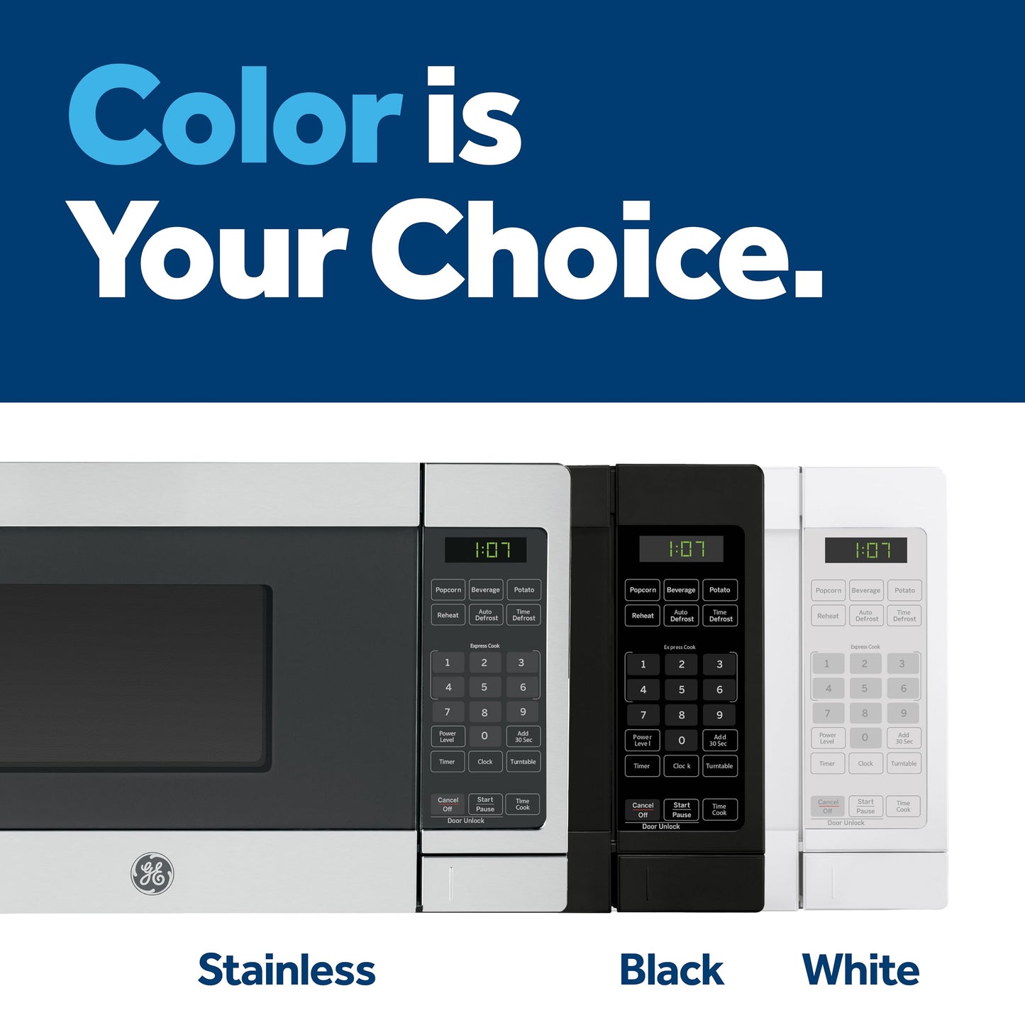 GE Compact Countertop Microwave Oven, 0.7 Cu. Ft.