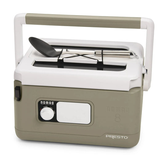 PRESTO 8-QUART NOMAD TRAVELING SLOW COOKER IN TAN