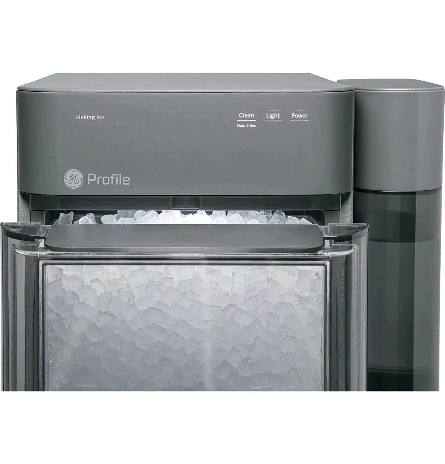 Countertop Nugget Ice Maker | Ice Machine with WiFi Connectivity | Smart Home Kitchen Essentials | Black Stainless