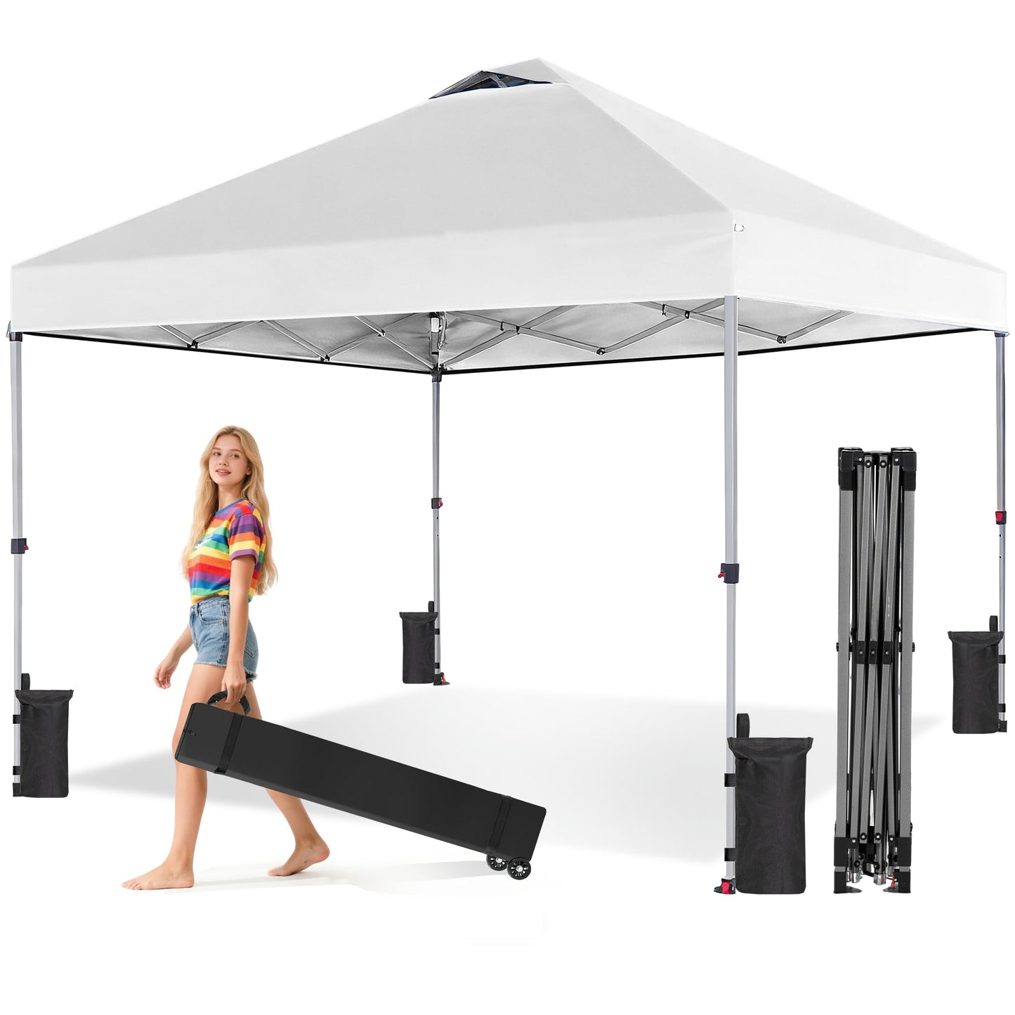 OLIXIS 10x10ft Heavy Duty Pop Up Canopy Tent for Events