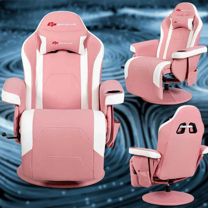 Pu Leather Massage Gaming Chair Ergonomic High Back Racing Style Gaming Recliner With Adjustable Backrest Amp Footrest Cup Holder Side Pouch - Comfortable And Ergonomic Design