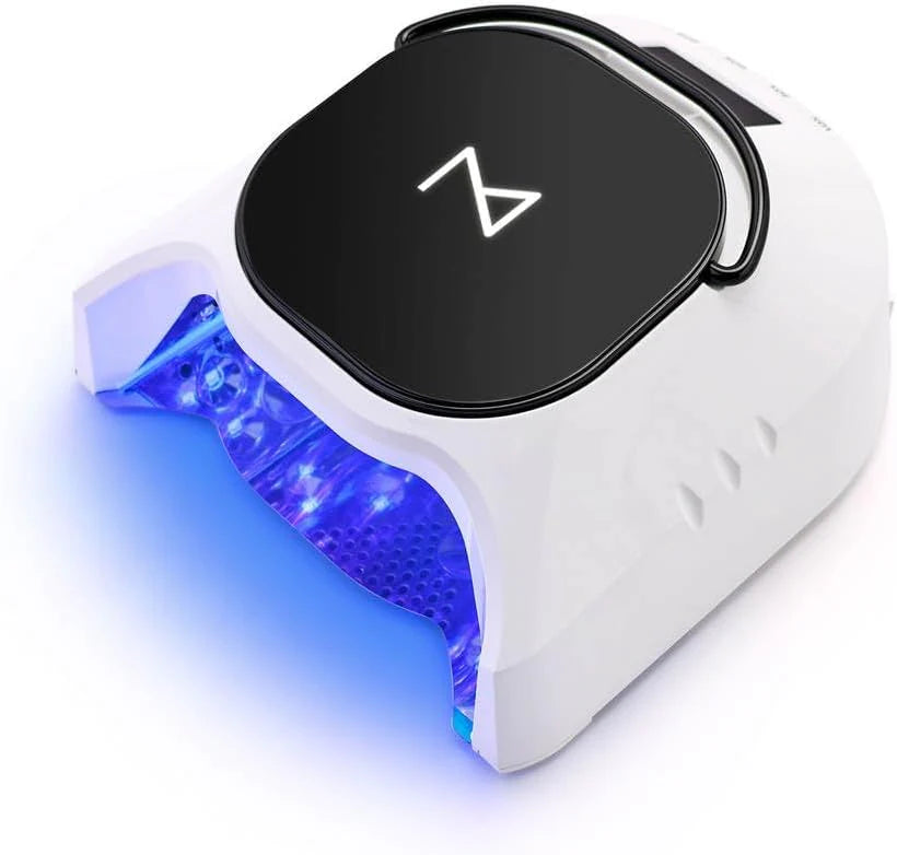 Professional Hybrid 86W Wireless Rechargeable UV LED Nail Curing Lamp Cordless Nail Dryer for Gel Nails, Manicure, Pedicure (Black)
