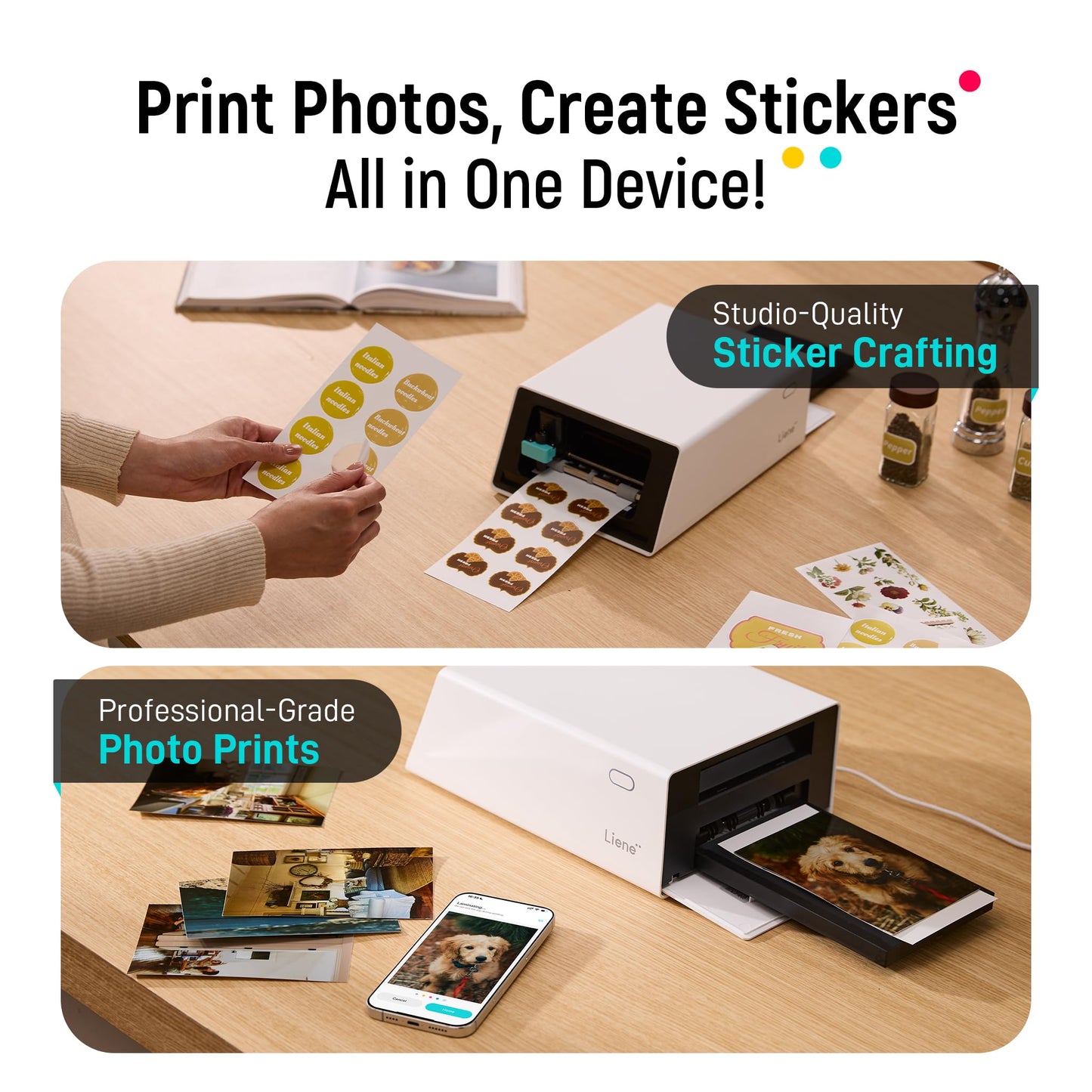 LIENE PixCut S1 Color Sticker Printer & Cutting Machine