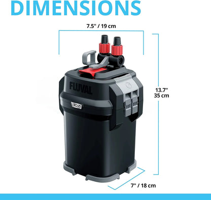 Fluval 407 Perfomance Canister Filter - for Aquariums Up to 100 Gallons - Aquarium Canister Filter