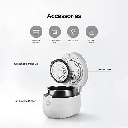 CUCKOO 6-Cup (Uncooked) Micom Rice Cooker Nonstick Inner Pot | White