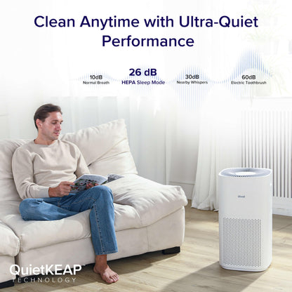 LEVOIT Core 600S-P Air Purifier for Large Rooms, White