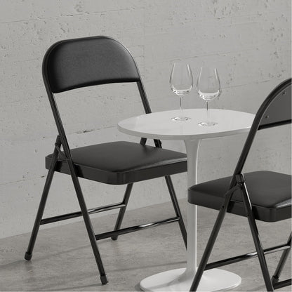 NAZHURA 4 Pack Folding Chairs with Padded Cushion