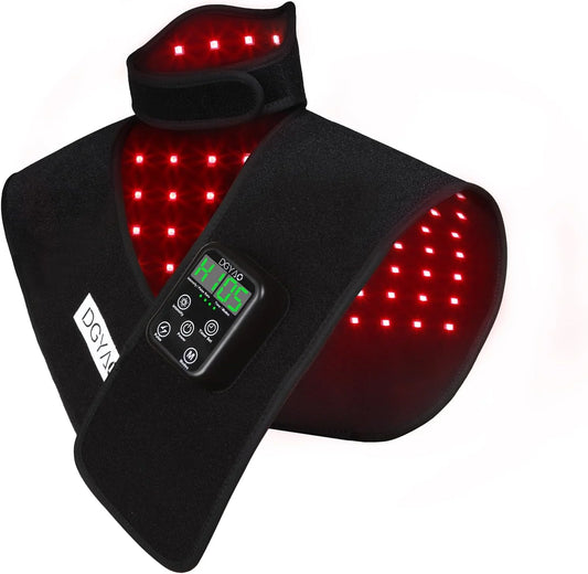 Red Light Therapy for Neck and Shoulder Pain Relief 850nm Near Infrared Therapy Set Wearable Wrap Devices for Upper Back Neck Shoulders Body Muscle Relax Home Use Treatment Pad FDA Cleared