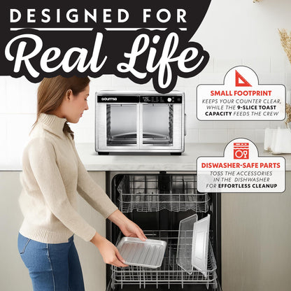 GOURMIA French Door Air Fryer Oven - 37 Qt Convection Toaster