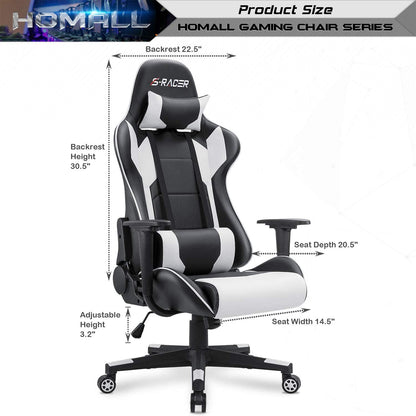 HOMALL Gaming Chair - High Back Ergonomic Leather Desk Chair