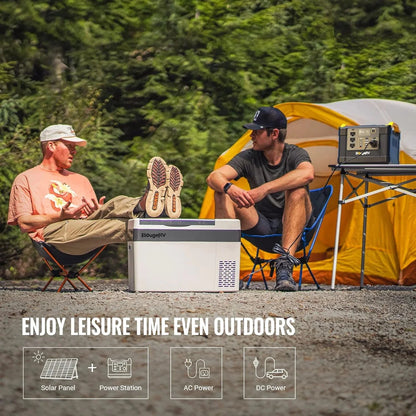 BougeRV 12 Volt Refrigerator 12V Car Fridge 23 Quart Portable Freezer Compressor Cooler 12/24V DC 110~240 Volt AC for Truck Van RV Camper SUV Travel Camping Road Trips Tailgating -7℉~50℉