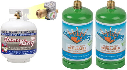Pound Steel Propane Tank Cylinder with OPD Valve and Built-in Gauge, 20 lb Vertical-Flame King