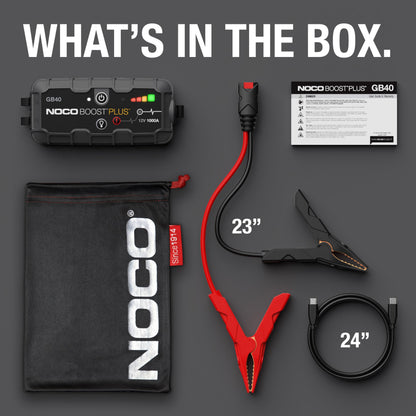 NOCO Boost GB40 Jump Starter: 1000A 12V Lithium Battery