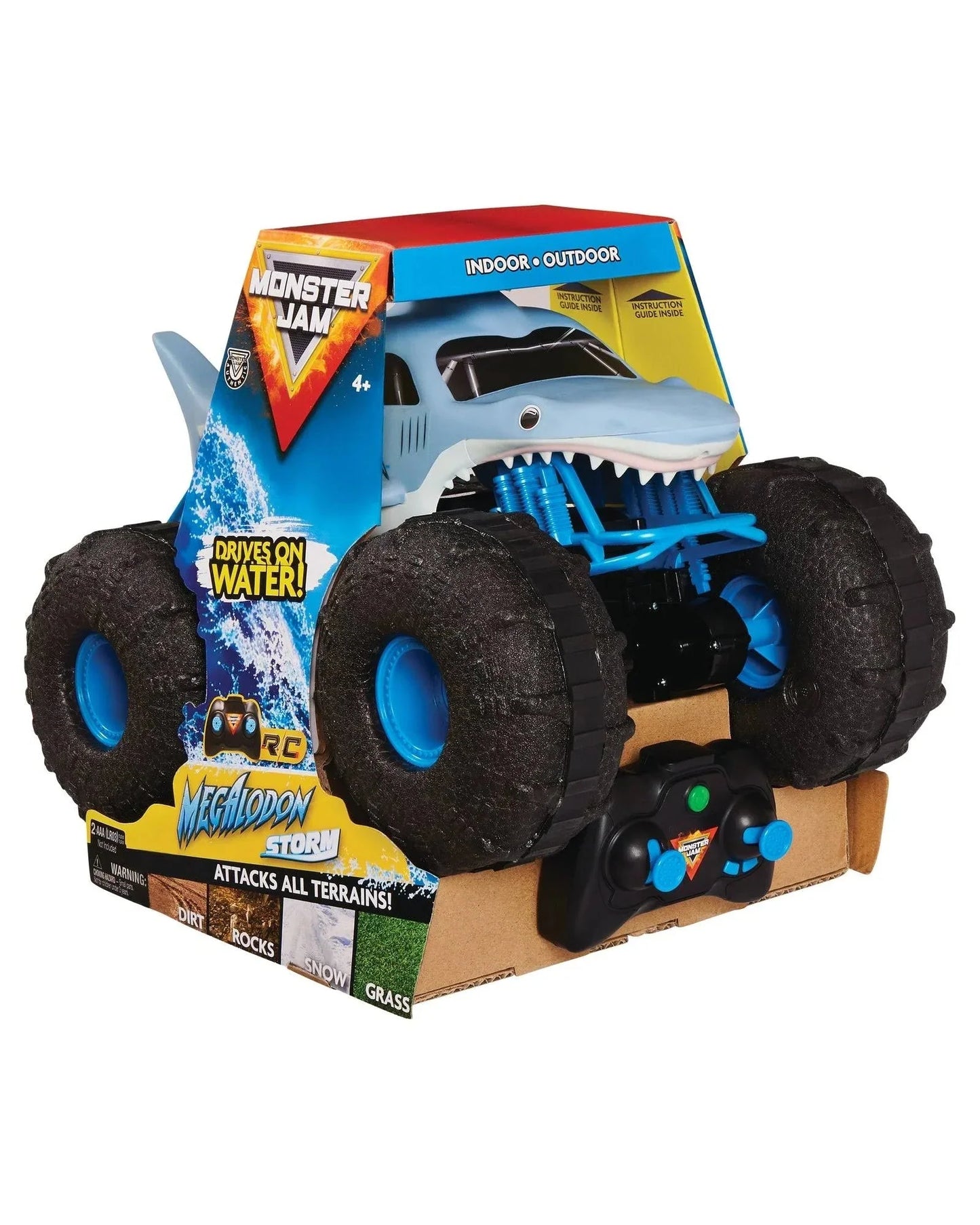 Monster Jam Official Megalodon Storm All Terrain Remote Control Monster Truck