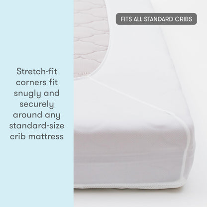 NEWTON BABY Waterproof Crib Mattress Pad | Ultra-Breathable Comfort